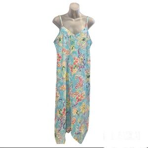 Lauren Ralph Lauren Paisley cotton Slip Dress with Handkerchief Hem Line Size XL